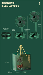 Portable Retractable Folding Desk and Floor Fan