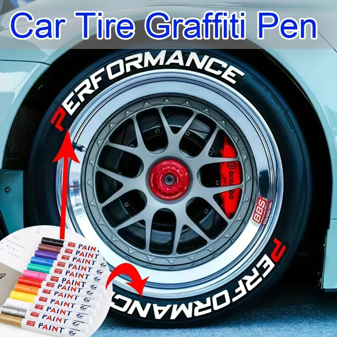 Waterproof Permanent Tire and Car Paint Marker Pen - 2