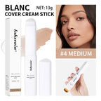 Full Coverage Cream Foundation Stick with Built-in Blending Brush