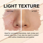 3-Color Cream Concealer Palette for Flawless Face Coverage