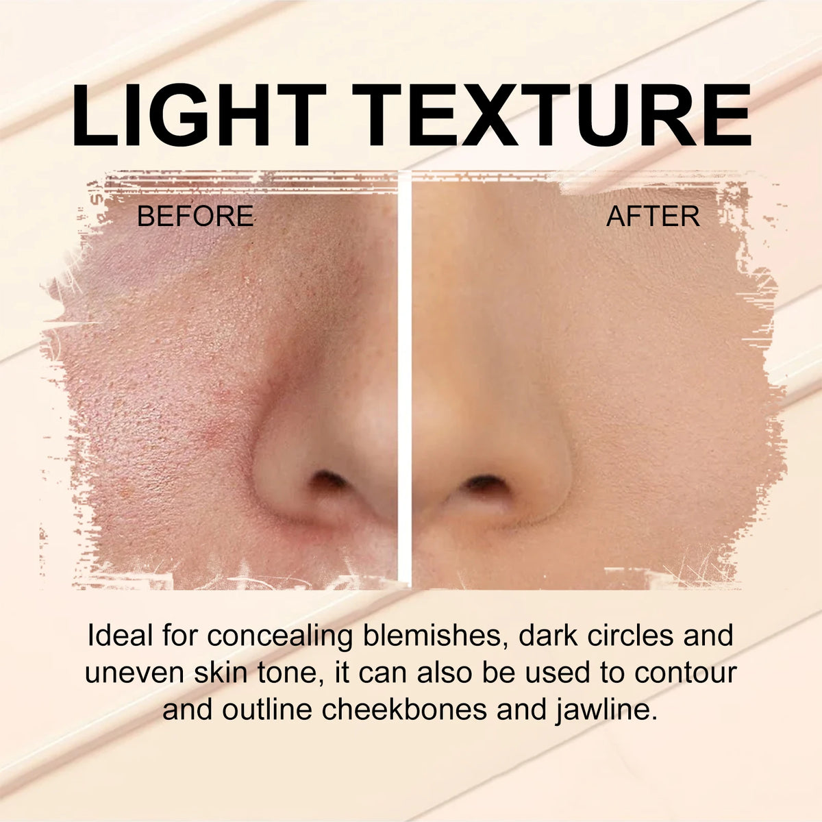 3-Color Cream Concealer Palette for Flawless Face Coverage