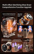 Foldable Electric Shoe Dryer and Deodorizer with Timer
