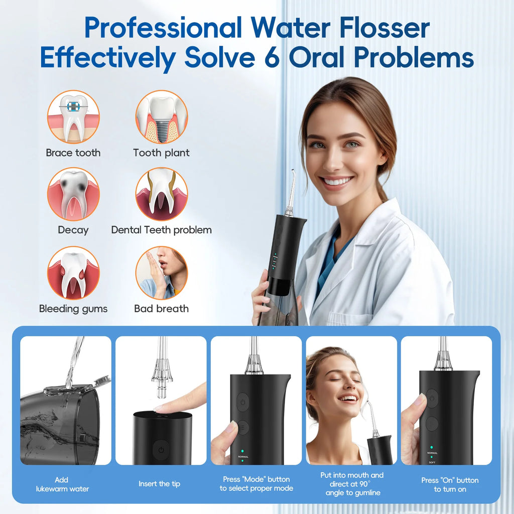 Portable Rechargeable Electric Oral Water Flosser