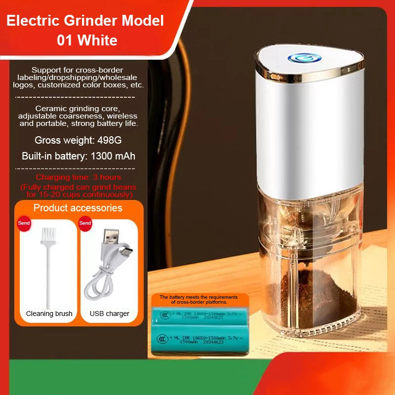 Portable Electric Coffee Grinder for Fresh Beans