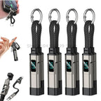 4-in-1 Fast Charging Keychain Cable with Digital Display