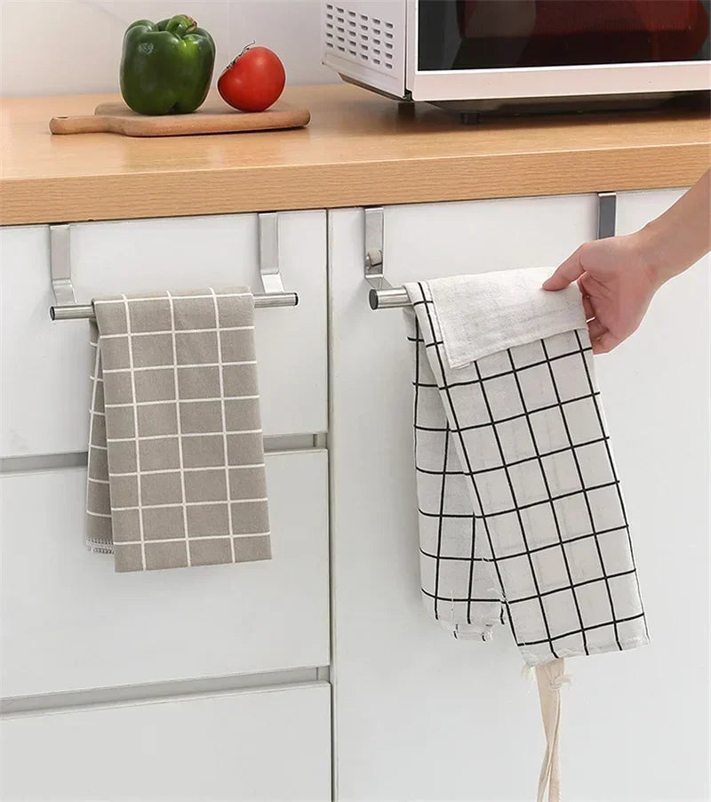 Stainless Steel Over-Cabinet Door Towel Rack