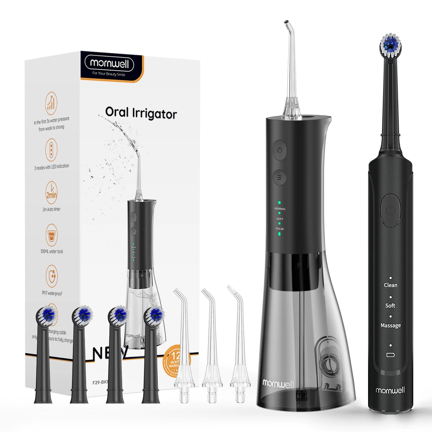 2-in-1 Portable Water Flosser and Electric Toothbrush Kit - 18