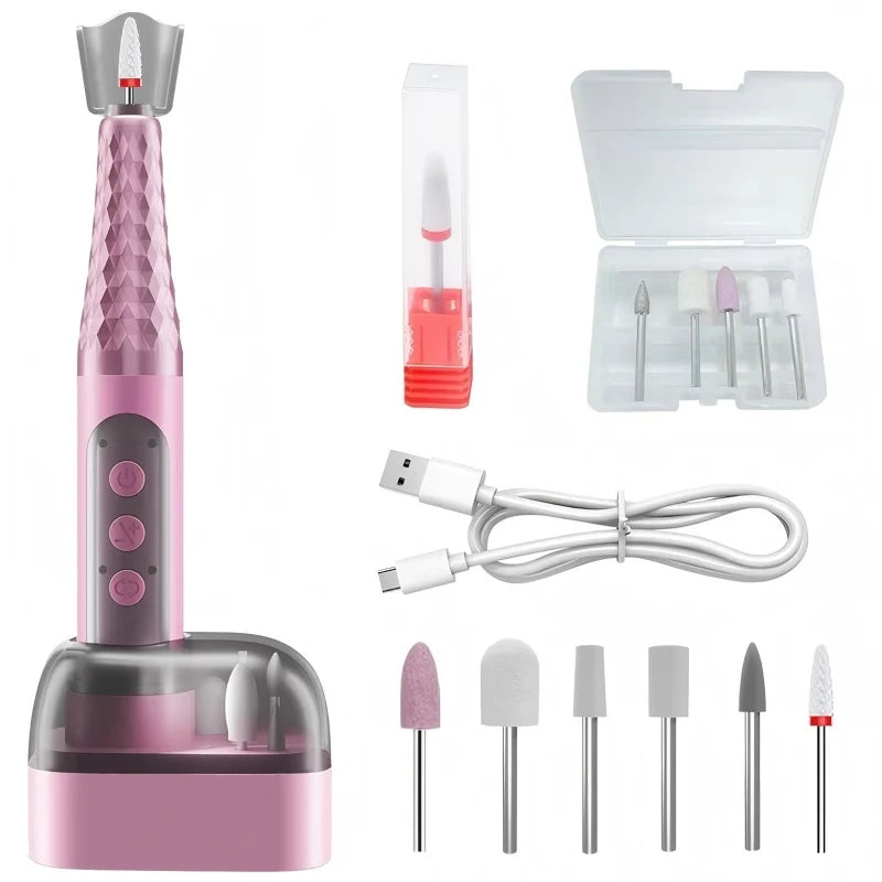 Cordless Electric Nail File and Manicure Drill Kit - 17