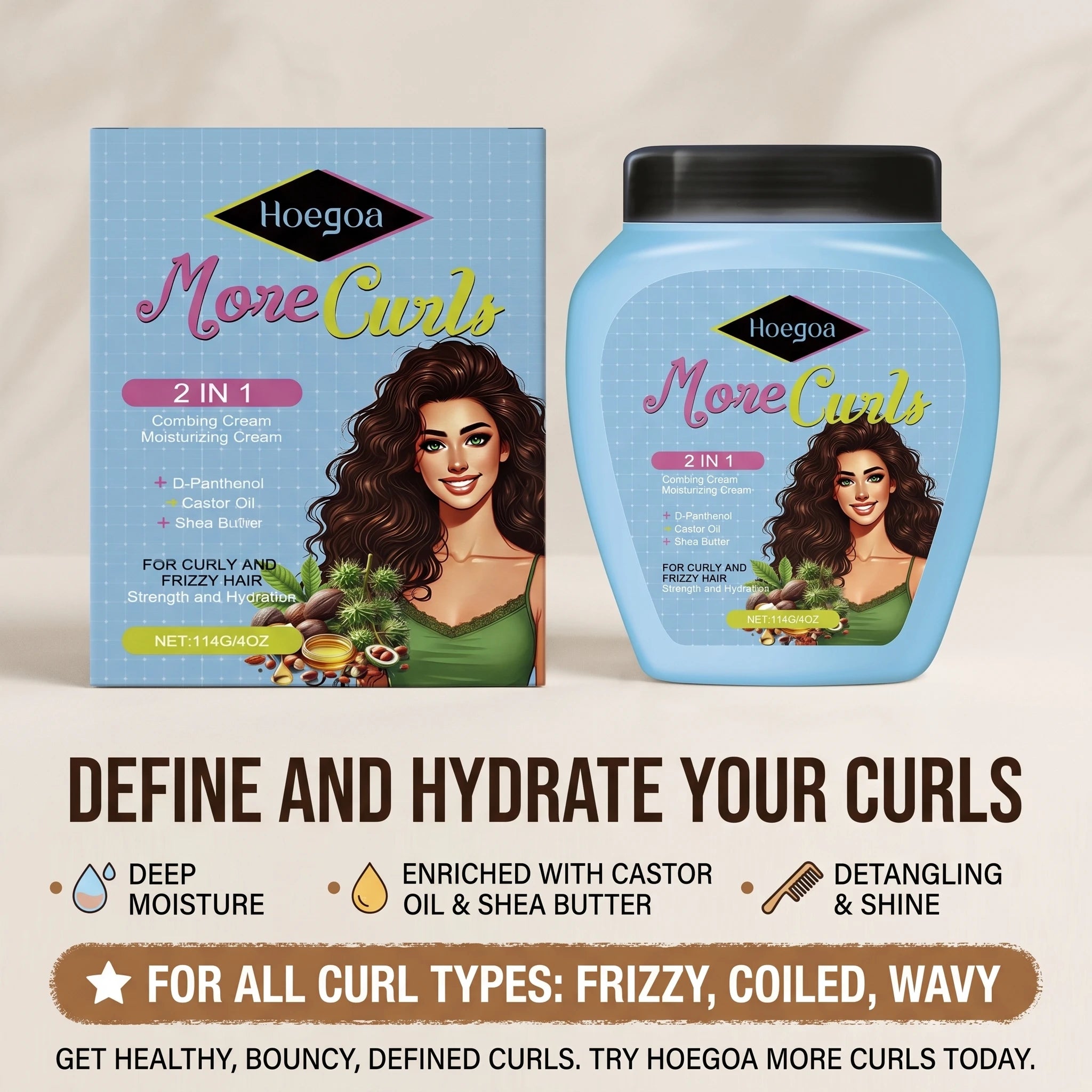 Curl Defining and Moisturizing Hair Cream - 9