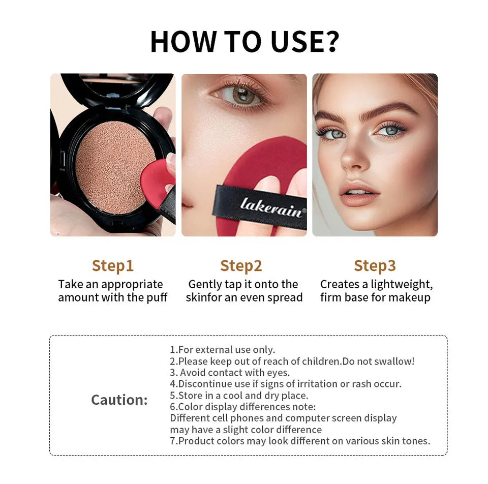 Semi-Matte Long-Lasting Cushion Foundation for Flawless Coverage