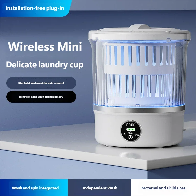 Portable Mini Washing Machine for Underwear and Socks - 2