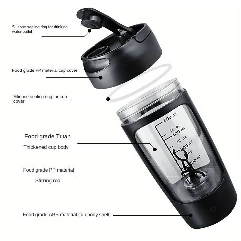 Electric Protein Shaker Bottle for Fitness and Gym - 2
