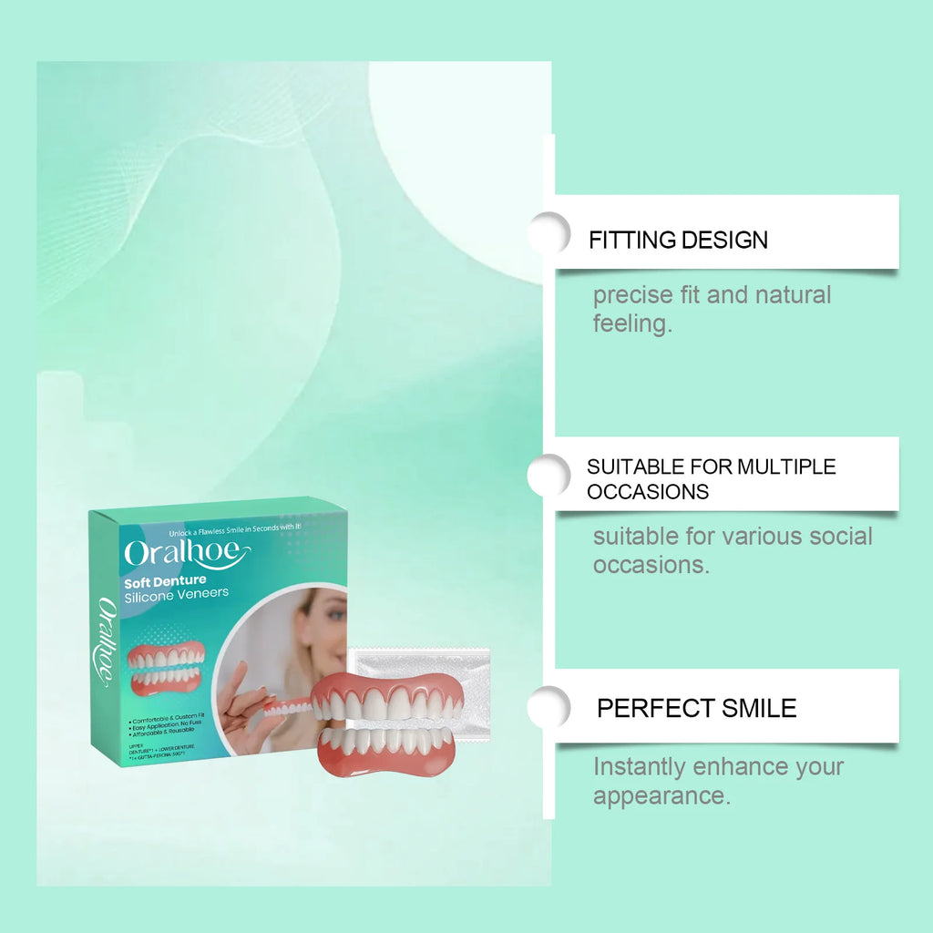 Flexible Silicone Denture Set for Instant Smile Transformation