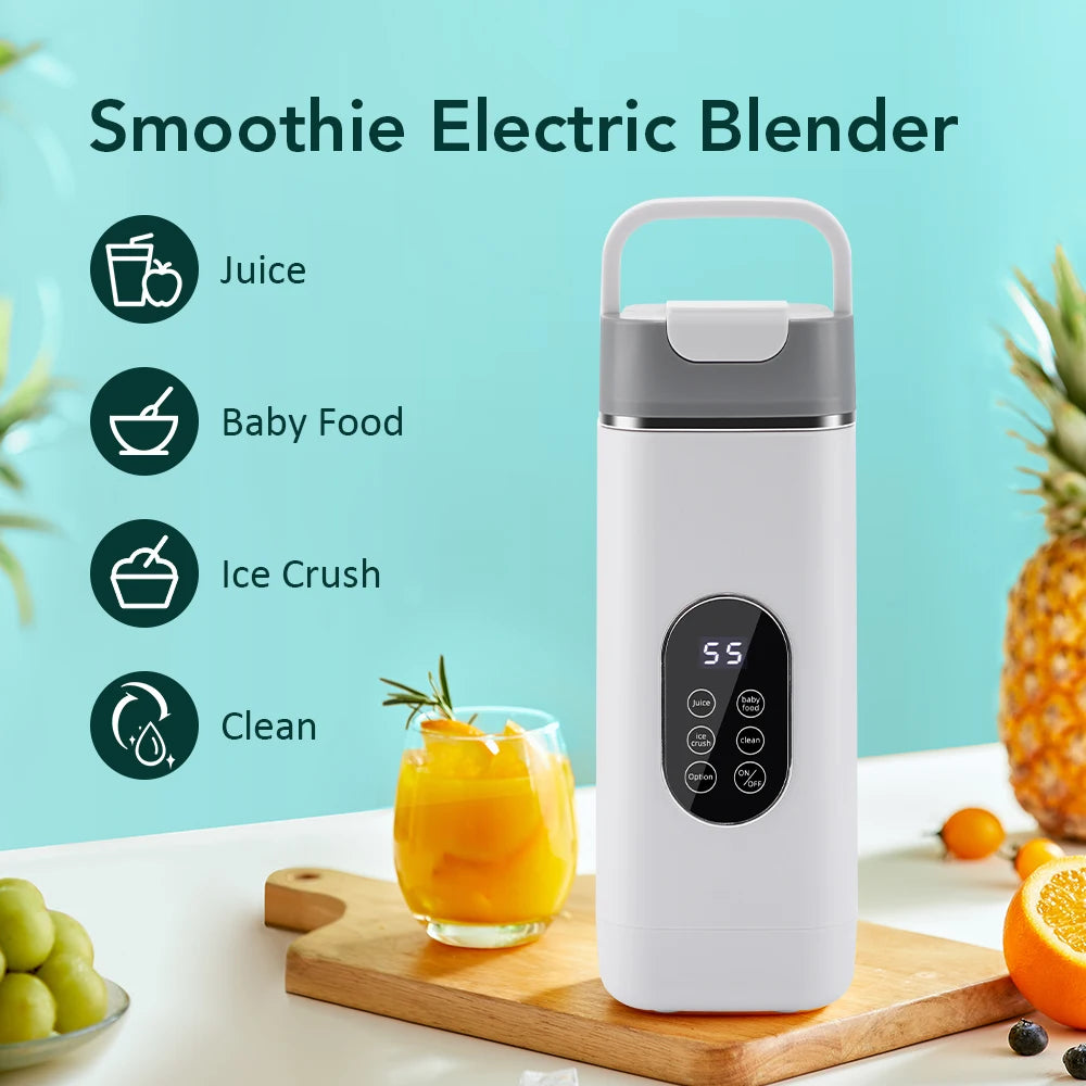Portable 12-Blade Electric Juicer Cup with Digital Display - 8