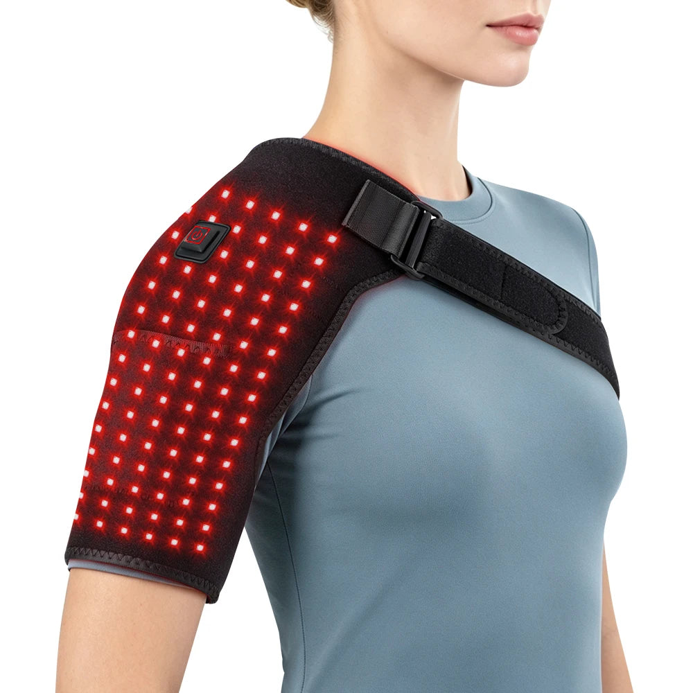 Red Light Heated Shoulder Massage Wrap for Pain Relief