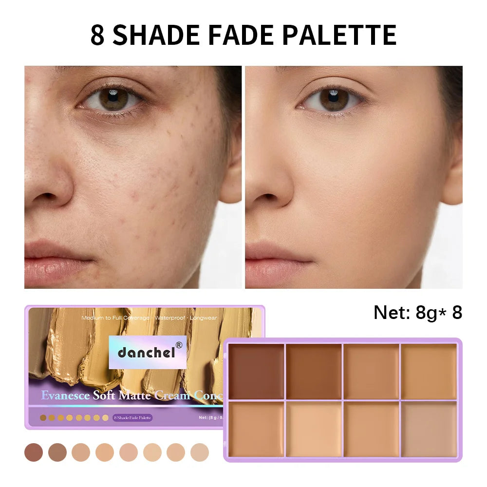 8-Shade Cream Concealer and Contour Palette