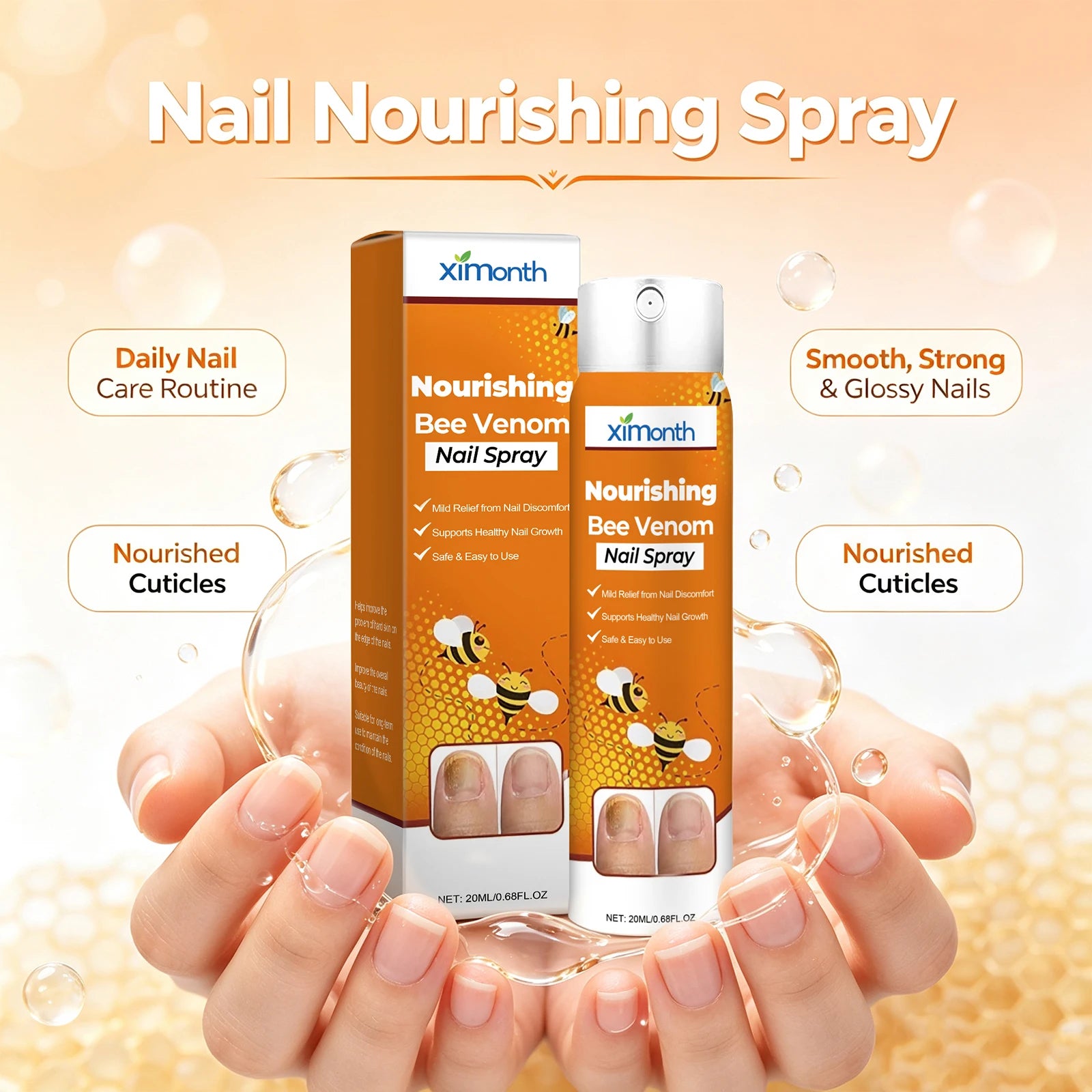 Bee Venom Nourishing Spray for Weak and Damaged Nails - 5