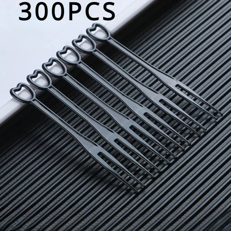 Heart-Shaped Disposable Appetizer Forks for Parties - 10
