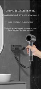 Wall-Mounted Ionic Hair Dryer for Home and Bathroom