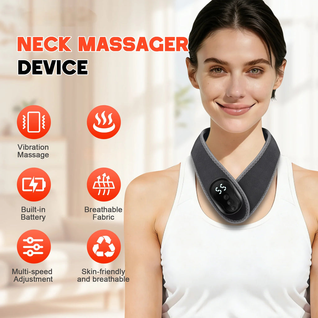 Portable Cordless Neck Massage Wrap with Vibration