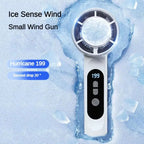 Rechargeable Handheld Turbo Fan with Ice Cooling Technology