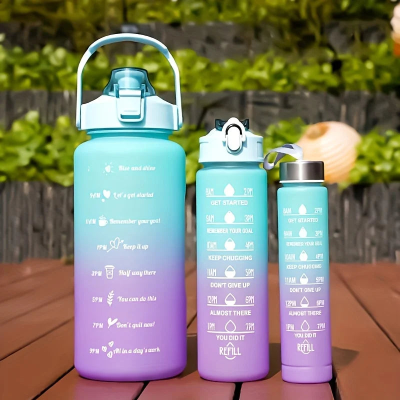 Motivational Leakproof Water Bottle with Time Marker