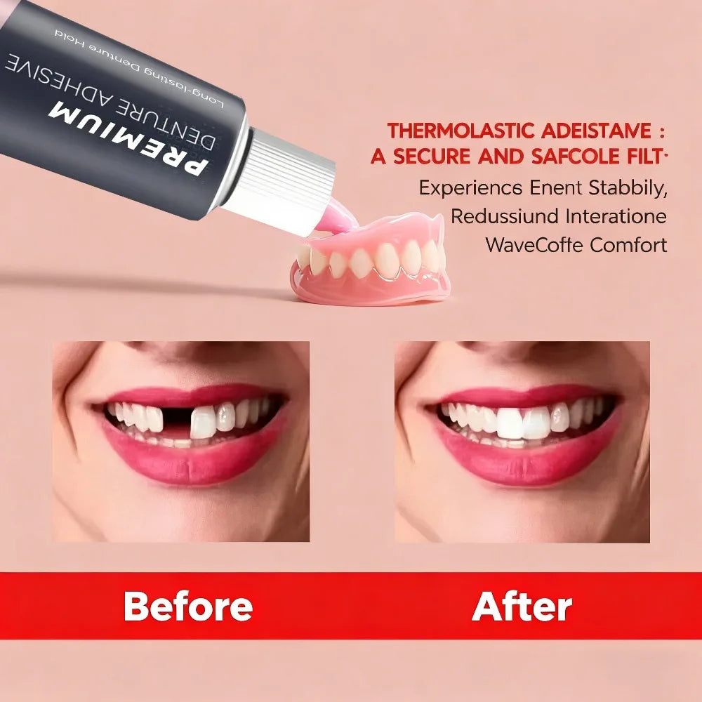 Waterproof Zinc-Free Denture Adhesive for All-Day Hold - 2