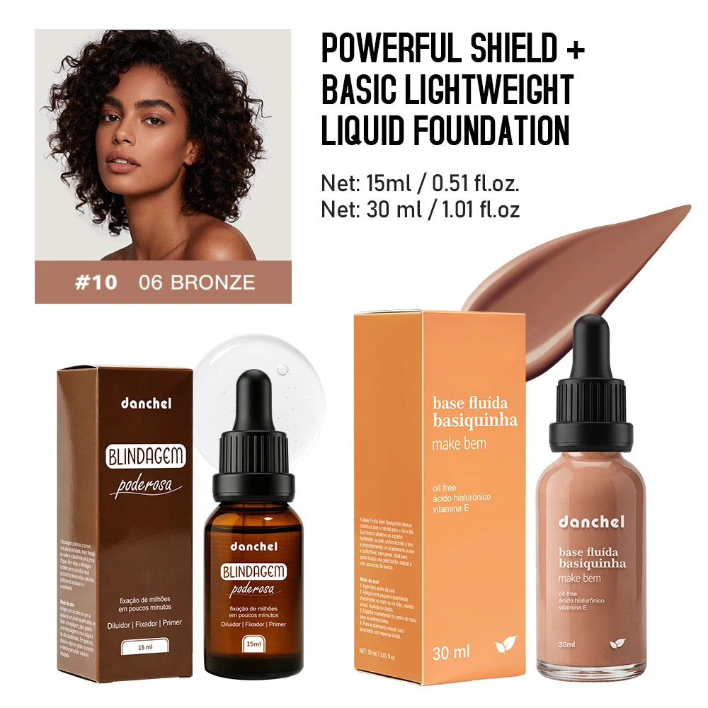 Liquid Foundation and Primer Makeup Set