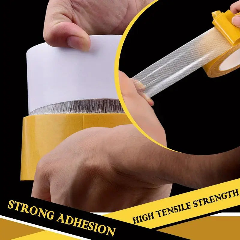 Heavy Duty Transparent Double Sided Adhesive Mesh Tape