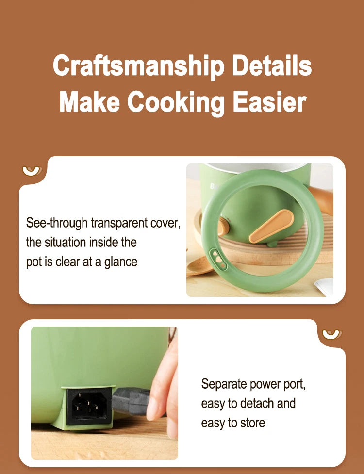 Compact Electric Multi-Cooker for Quick Home Meals