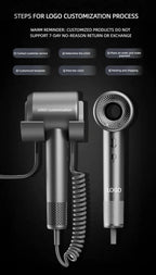 Wall-Mounted Ionic Hair Dryer for Home and Bathroom