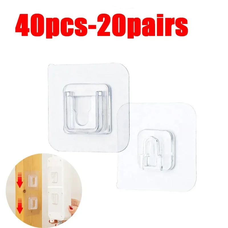 Double-Sided Adhesive Wall Hooks for Storage