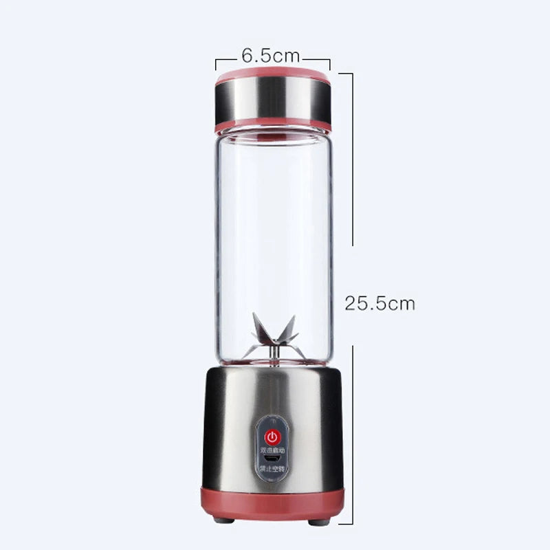 Portable Electric USB Rechargeable Fruit Juicer Blender Cup - 6
