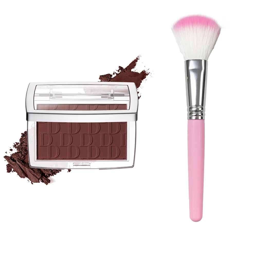 Matte Embossed Blush Palette with Professional Brush - 25