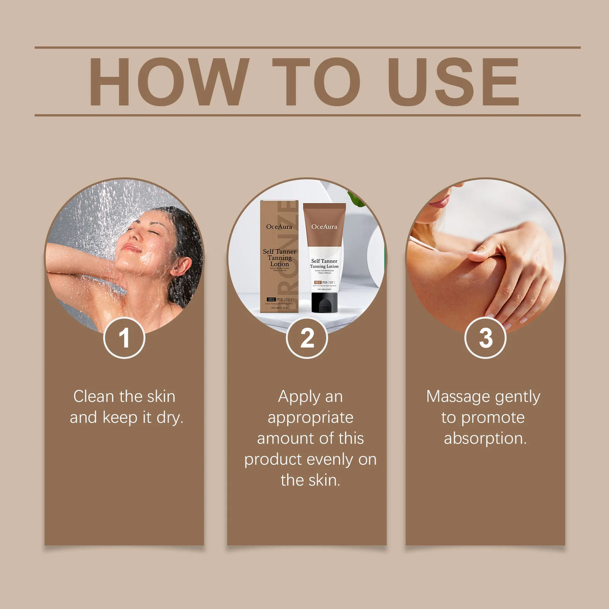 Gradual Sunless Self Tanning Lotion for Natural Bronze Glow