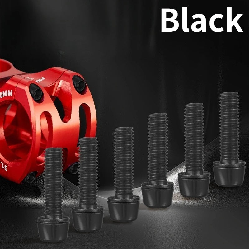 6-Piece M5x18mm Colored Bike Stem and Handlebar Bolt Set