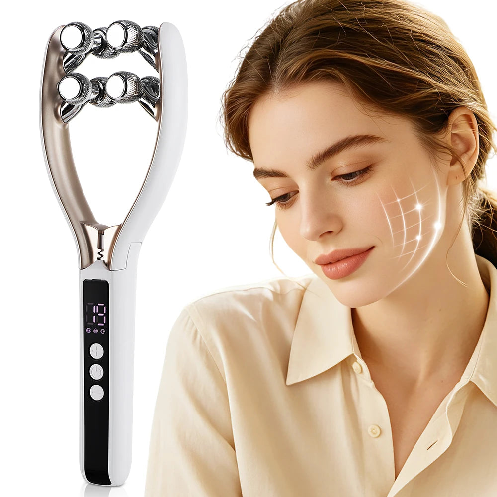 Microcurrent Facial Lifting and Slimming Roller Massager