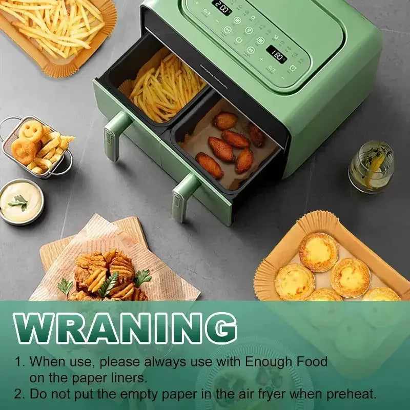Rectangular Disposable Air Fryer Parchment Paper Liners