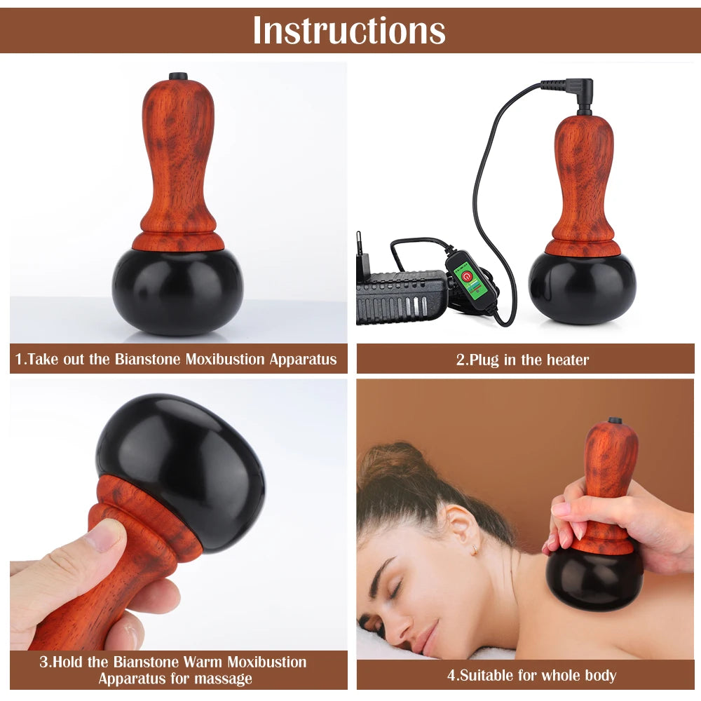 Electric Heated Bianstone Gua Sha Massage Tool - 4