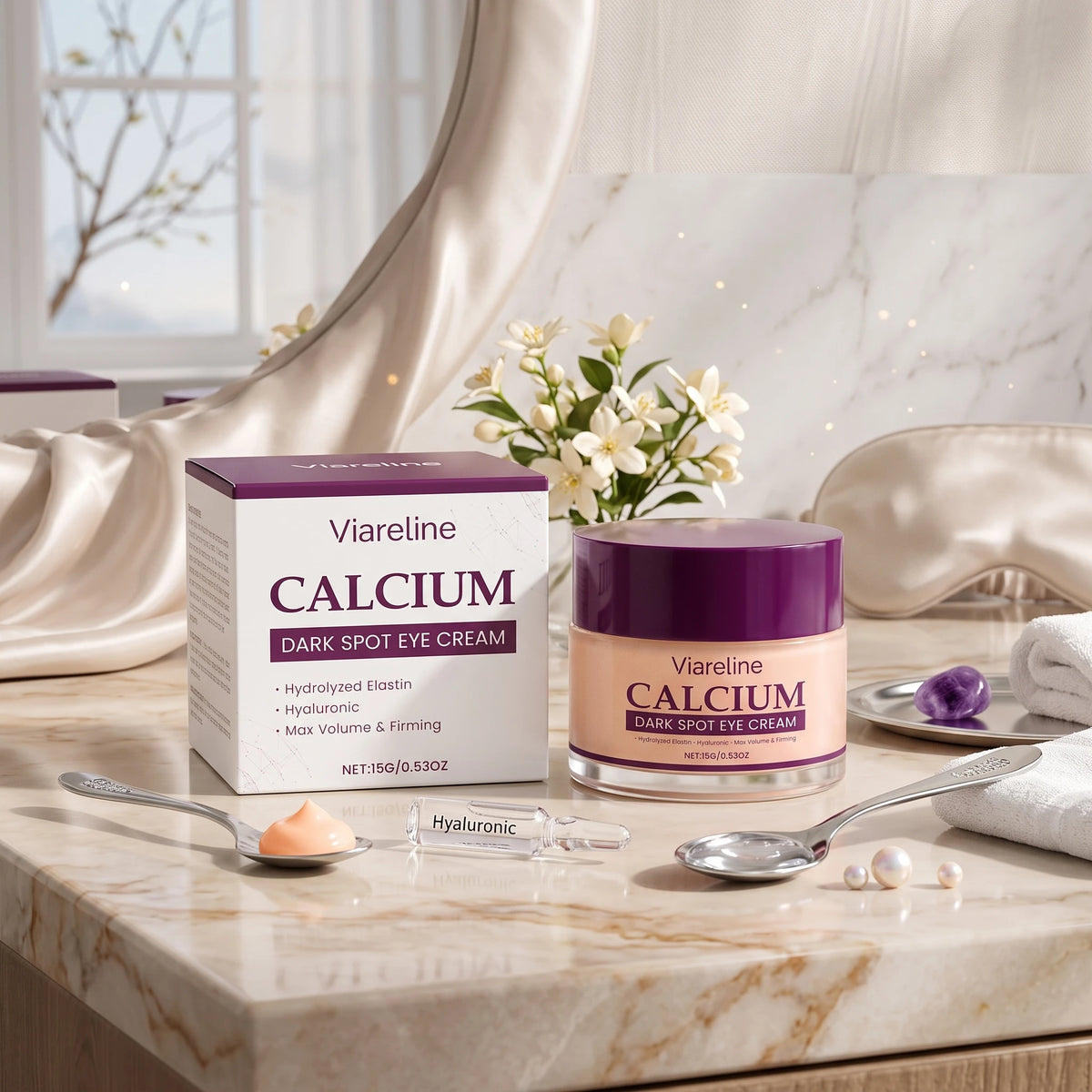 Calcium Firming Eye Cream for Dark Circles and Fine Lines
