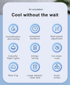 Portable Desktop Air Cooler with Humidifier Spray
