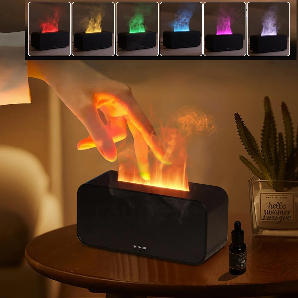 Flame Effect Aroma Diffuser and Essential Oil Humidifier