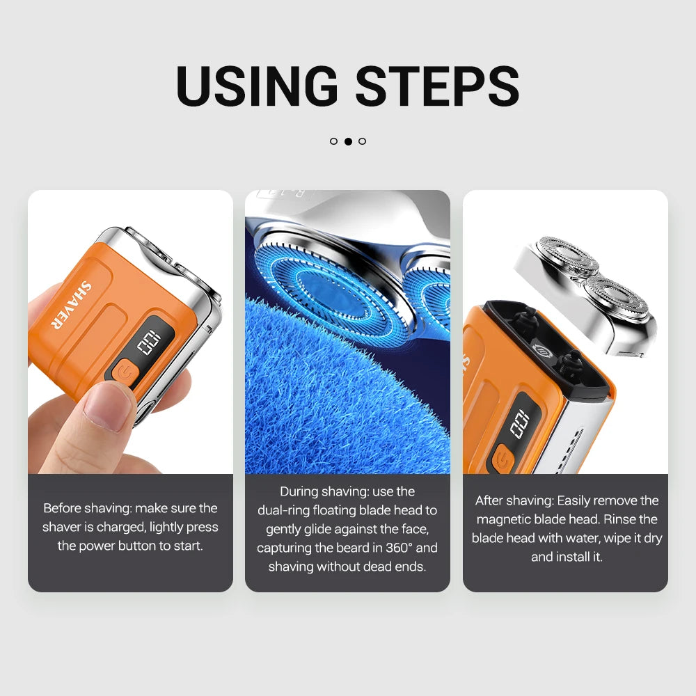 Portable Mini Electric Shaver for Face and Body