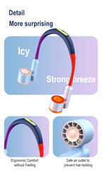 Portable Rechargeable Hands-Free Neck Fan for Travel and Sports
