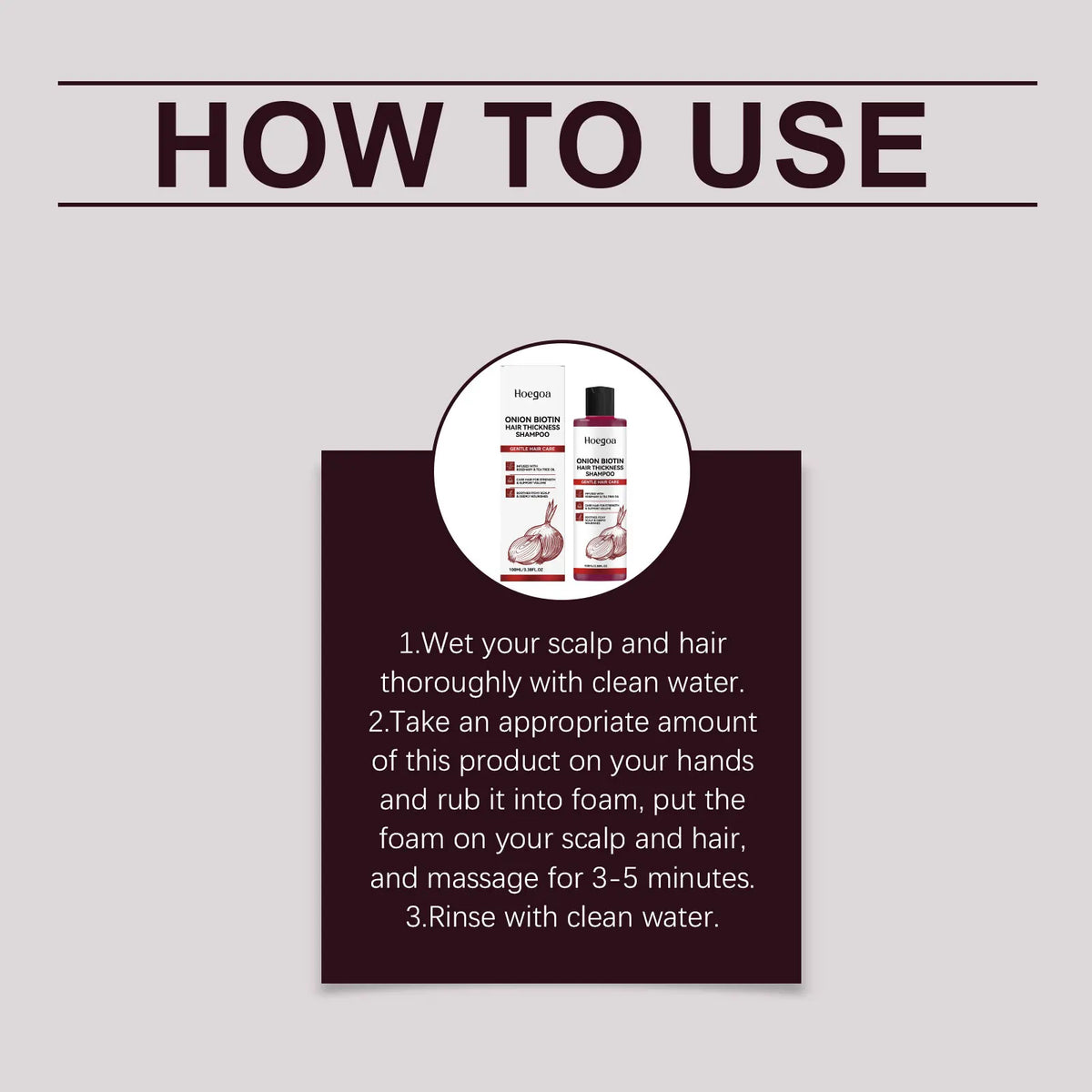 Onion and Biotin Volumizing Hair Growth Shampoo