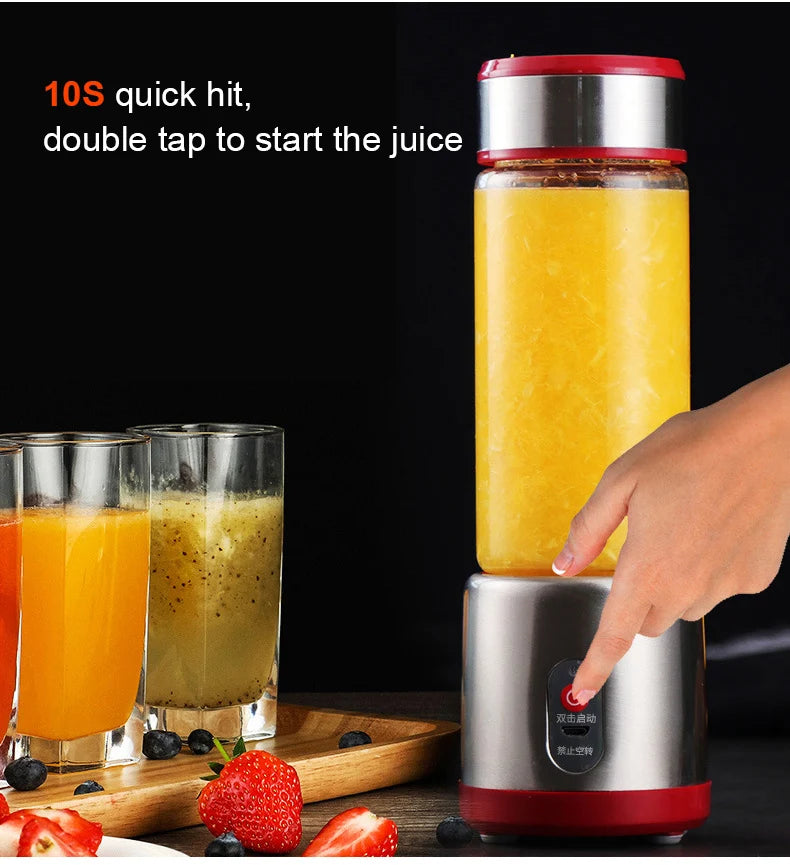Portable Electric USB Rechargeable Fruit Juicer Blender Cup