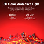 Portable Electric Space Heater with Ambient Flame Light