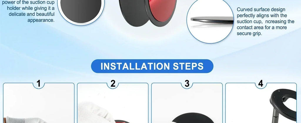 Adhesive Dashboard Mounting Disks for Car Suction Cup Holders