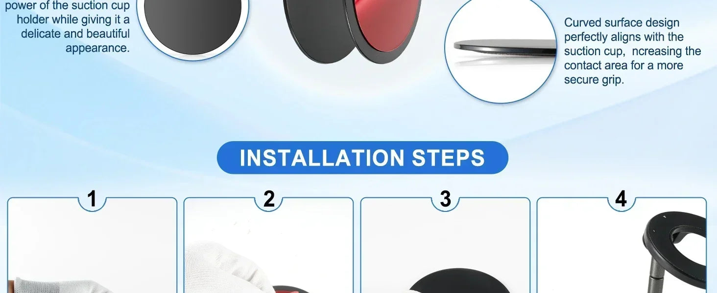 Adhesive Dashboard Mounting Disks for Car Suction Cup Holders