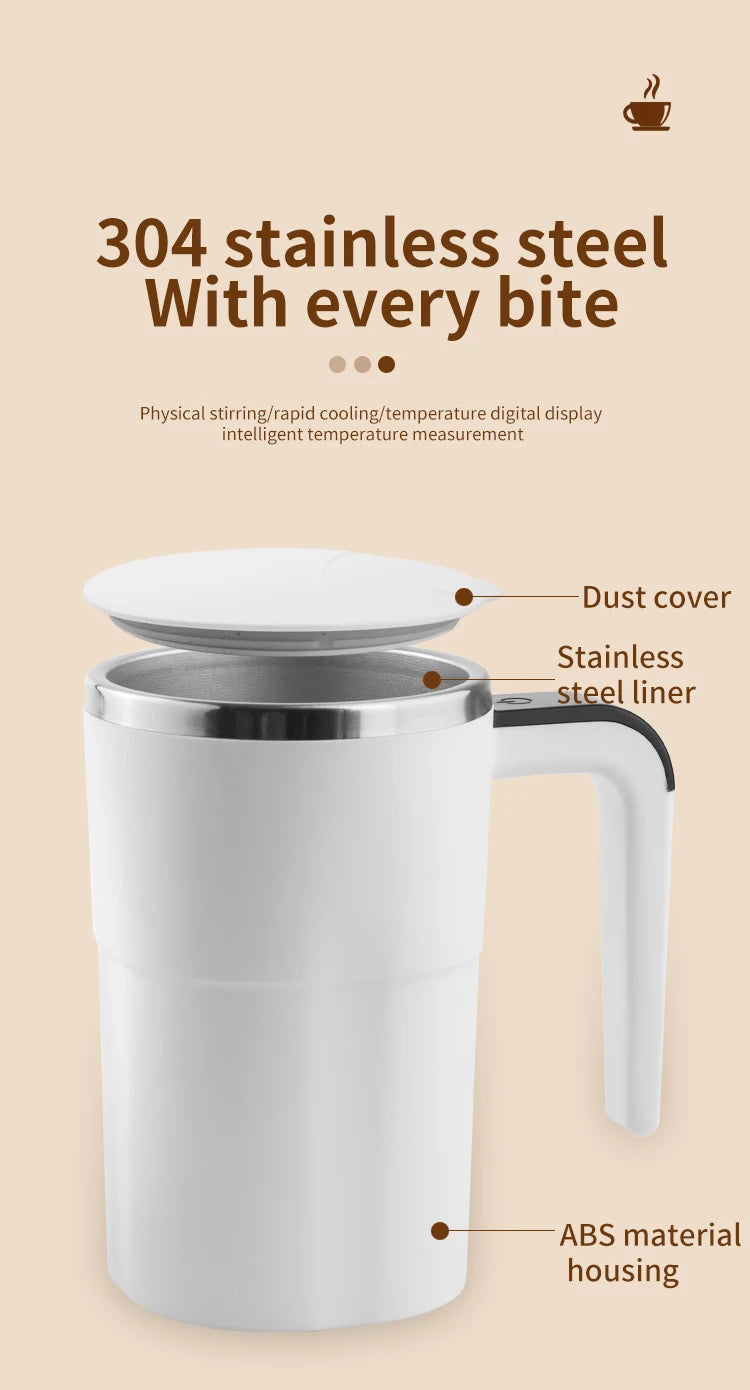 Automatic Self-Stirring Temperature Display Mug - 12